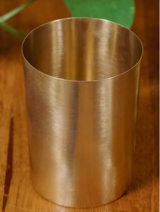 Verre à eau Kansa pur 250 ml Bronze Lavage au savon et rinçage à l'eau propre Verre à eau Kansa pur 250 ml Bronze Lavage - Product Image 2