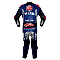 Combinaison de course Michael van der Mark WSBK Ramaha MotoCP en cuir de vachette et de kangourou 1,3 mm, combinaison de moto/Traje avec protection CE