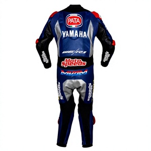 Combinaison de course Michael van der Mark WSBK Ramaha MotoCP en cuir de vachette et de kangourou 1,3 mm, combinaison de moto/Traje avec protection CE - Product Image 2