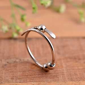 SHYAM JEWELRS Luxury 925 Sterling Silver Anxiety <b>Spinner</b> <b>Ring</b> Adjustable Fidget with Movable Beads for Stress Relief - Product Image 4