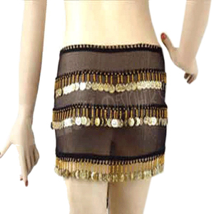 Pañuelo de cadera para danza del vientre para mujer, material de gasa, diseño triangular - Product Image 2