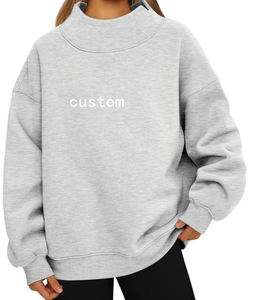 Sudadera con Capucha Personalizada de Alta Calidad para Mujer, Sudadera con Capucha de Cuello Alto para Mujer, Sudadera Extra Grande para Mujer - Product Image 1
