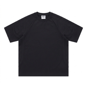Unisex Casual Short Sleeve Summer T-<b>Shirts</b> 100% Cotton Custom Logo <b>Patchwork</b> Loose Streetwear Hip Hop Customizable Logo Men's - Product Image 2