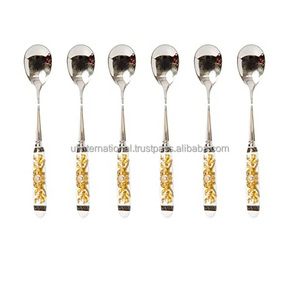 Ensemble de couverts de restaurant à la mode cuillères à dîner fourchettes et couteau couverts en laiton et 3 pièces et taille personnalisée - Product Image 3