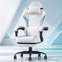 Chaise de jeu en tissu avec repose-pieds, inclinable à 90-145 degrés, forme en S, ergonomique, chaise de course, chaise d'ordinateur pour esports, Cadeira