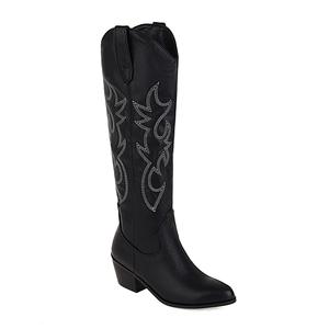 Botas Vaqueras Profesionales para Montar a Caballo, Impermeables, Transpirables, Estilo Occidental, de Cuero Genuino de Alta Calidad para Hombre - Product Image 1