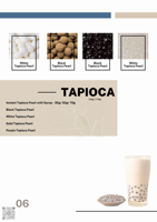Perles de tapioca au sucre brun noir Bosmos 0,85 cm, sacs de 3 kg - Certifiées HALAL/HACCP/ISO 22000, ingrédients pour bubble tea, Taïwan, 12 mois
