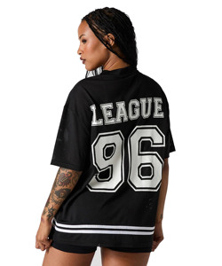 Factory Custom Retro Soccer Jersey Oversized American Football Jersey Women Plus Size Polyester Mesh Streetwear <b>Cropped</b> Jersey - Product Image 4