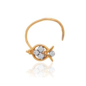 Piercing de Nariz de Lujo Chapado en Oro Rosa con Diamante Natural, Tamaño Regular, Fino, para Mujer, con una Sola Piedra, Ligero, para Uso Diario, Regalo - Product Image 5