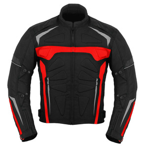 Men's Black <b>Red</b> Motorcycle Riding <b>Suit</b> Full Sleeve Polyester Breathable Sublimation Printed Windproof Color Blocked Racing Wear - Product Image 1