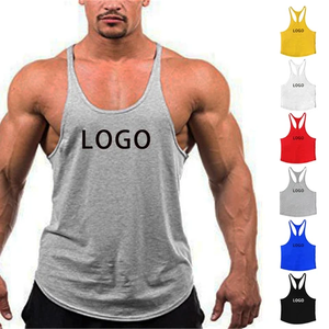 Camiseta sin mangas acanalada personalizada para hombre, cuello redondo, chaleco liso, camiseta interior básica de algodón, camiseta sin mangas informal de algodón para hombre, verano - Product Image 1