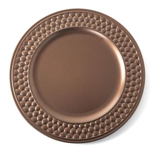 Assiette de présentation élégante avec finition métallique pour réceptions de mariage, restaurants et décoration de table à domicile - Product Image 3