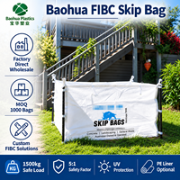 Sac de conteneurisation FIBC robuste de 1000 kg à 1500 kg pour débris de construction, démolition, terre et gravier