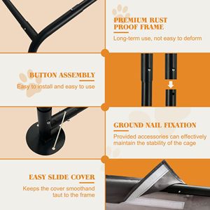 Cama para perro al aire libre, refugio de sombra, tienda portátil para mascotas con protección de sombra resistente al agua, casa gris para perro para jardín, patio trasero - Product Image 3