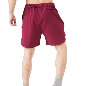 <b>Mens</b> Elastic Waist Solid Knitted Quick Dry Breathable Lightweight Running <b>Shorts</b> for Gym Training Sports Workout <b>Red</b> - Product Image 2