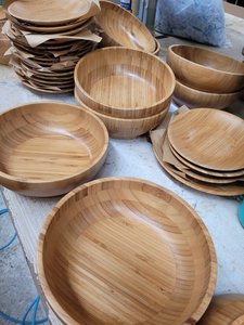 Bol en bambou tissé durable, best-seller, 100% naturel, léger, vaisselle, pour servir du riz et des salades, BLFC Vietnam - Product Image 4