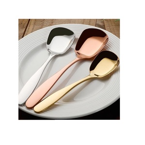 Vintage Owl Design <b>Serving</b> <b>Spoon</b> Set Stainless Steel <b>Gold</b> Plated Handle Salad Servers Pasta Fork Elegant Decorative Cutlery Set - Product Image 2