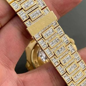 Montre de luxe neuve de haute qualité sertie de diamants de laboratoire incolores pour hommes, prix de gros de la meilleure qualité - Product Image 5