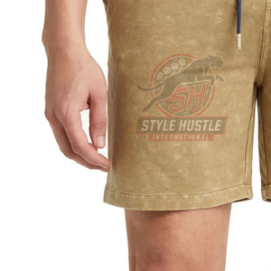 Pantalones Cortos Deportivos Personalizados con Logotipo y Talla a Medida para Hombre, Pantalones Cortos Casuales con Lavado Ácido para Uso en Exteriores - Product Image 4