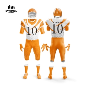 Uniforme de Fútbol Americano Personalizado de Poliéster, Talla Grande, Nombre y Número Impresos Personalizados por Sublimación para Uniformes de Fútbol en Equipo - Product Image 2