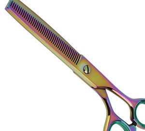 Tijeras de peluquero con mango de acero inoxidable, hoja recta afilada para cortar y entresacar el cabello, para hombres y mujeres, para salones de belleza - Product Image 6