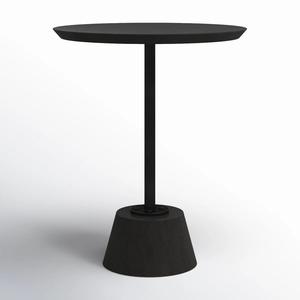 Mesa Auxiliar Redonda Minimalista con Columna de Soporte Delgada, Base Sólida y Pesada, y Superficie Amplia para Exhibición, Perfecta para Bares - Product Image 1