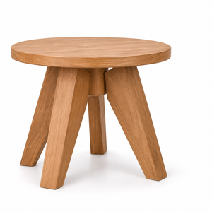 Mesa de Comedor Redonda Moderna Escandinava de Madera de Teca Sólida, Ecológica y Duradera para el Hogar, Apartamento, Villa, Escuela - Product Image 1