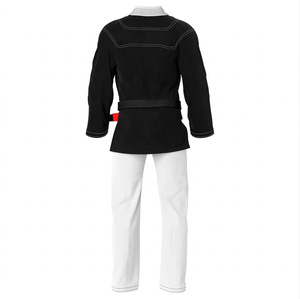 Kimono de BJJ noir pour homme, coupe classique, 100% polyester, résistant, vêtements d'arts martiaux, taille adulte - Product Image 3