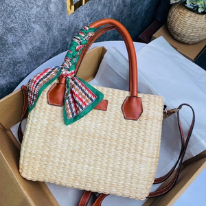 Sacs à main d'été en paille pour femmes, sacs à main en paille tressée de luxe pour femmes, vente en gros - Product Image 2