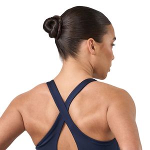 Women's Navy Blue Cross Back Sports <b>Bra</b> Medium Support <b>Stretch</b> Fitness Gym Training Workout Activewear <b>Bra</b> Apparel Wear - Product Image 6