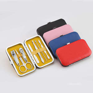 Manicure Tools Pedicure Manicure Set Carbon Steel 7 in 1 <b>Nail</b> Clipper Scissors Set with Leather Packaging BY ANAAIF ENTERPRISES - Product Image 5