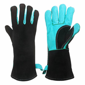 Gants de soudage TIG en cuir pleine fleur renforcé, certifiés CE, résistants à l'abrasion, pour la sécurité incendie - Product Image 4