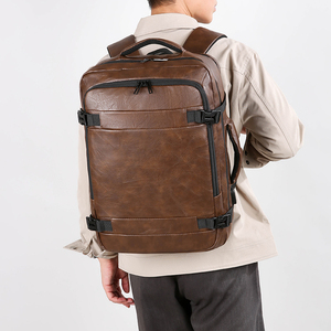 PU <b>Leather</b> Oxford Fashion Anti-Theft <b>Laptop</b> <b>Backpack</b> Zipper Large Capacity (20-39L) Unisex for Office School Use 15" Computer - Product Image 3