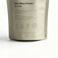 Sachet Doypack Personnalisé Imprimé Qualité Alimentaire Finition Mate avec Fermeture Zip pour Emballage de Suppléments de Protéines de Lactosérum