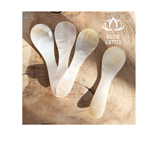 Cuillère en nacre écologique et sûre, la plus vendue, modèle 2026, ustensile en coquille pure, idéale pour la dégustation de desserts et le service des œufs, prix direct - Product Image 1