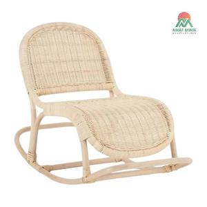 Silla mecedora de ratán Nhat Minh para bebés y niños, asiento reclinable con respaldo sólido, diseño rústico, operación manual - Product Image 2