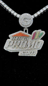 Joyería Hip Hop de lujo personalizada 925 Sterling Silver3D letra Iced Out Soild VVS Color Moissanite diamante colgante collar - Product Image 4