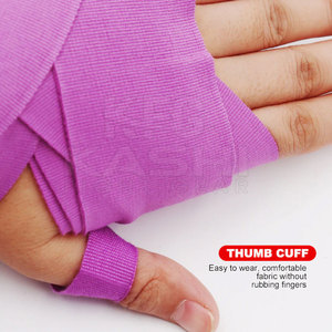 Vendas de mano de neopreno y algodón de calidad premium, duraderas, para entrenamiento de boxeo y gimnasio, soporte de muñeca ecológico y cómodo. - Product Image 5