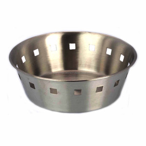 Stainless Steel Metal Designer <b>Bread</b> Serving <b>Basket</b> With 5 Lines Design for Hotel Restaurant Home Use - Product Image 5