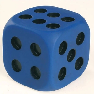 Vente en gros de dés à six faces en acrylique bleu personnalisés avec logo, ensemble de dés standard de 16 mm pour jeux de table, jouets éducatifs, ensemble de dés - Product Image 6