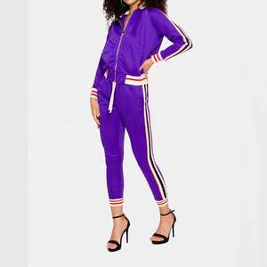 Ensemble de survêtement décontracté pour femme en coton uni, 2 pièces, avec capuche, haut court, polaire respirante lavée pour l'hiver - Product Image 2