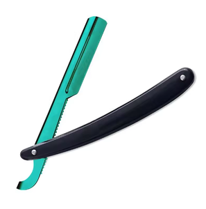 Navaja de Afeitar Recta de Acero Inoxidable con Mango de Plástico, Herramienta Manual de Afeitado de Una Sola Cuchilla para Hombres, Uso en Barberías - Product Image 4