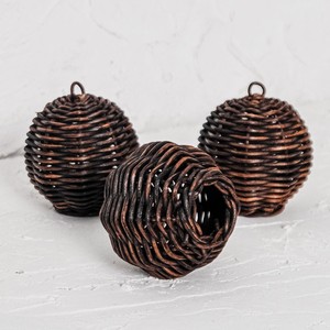 Boule décorative en rotin tressé, meilleur choix pour les décorations suspendues, boules en bois, ornements de Noël - Product Image 6