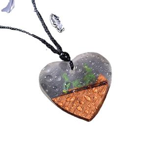 ไม้ที่ทันสมัยและเรซิ่นดีไซน์ที่เป็นเอกลักษณ์สร้อยคอแบบจี้สร้อยคอแฟชั่นเครื่องประดับผู้หญิง - Product Image 1