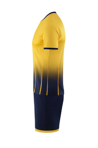 Camiseta de Fútbol para Hombre, Amarilla con Degradado, Cuello Redondo, Manga Corta, Poliéster que Absorbe la Humedad, Ropa Deportiva para Todas las Temporadas, Suministro de Fábrica - Product Image 3