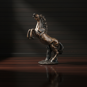 รูปปั้นม้าตกแต่งหรูหรา งานศิลปะเรซิ่น สำหรับตกแต่งบ้าน ห้องนั่งเล่น ตู้วางทีวี - Product Image 1