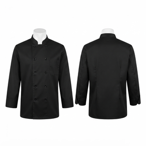 เสื้อเชฟยูนิเซ็กซ์ พรีเมียม 245 GSM ผ้าโพลีเอสเตอร์/คอตตอนทวิล ระบายอากาศได้ดี ทนทาน สีแดงเลือดหมู แขนสั้น ปักลายตามสั่ง ผ้าไหม สำหรับชุดยูนิฟอร์ม - Product Image 2