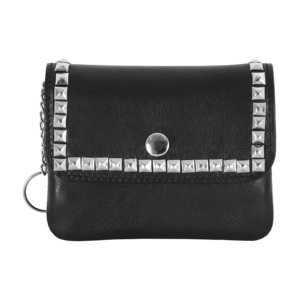 <b>Smart</b> Range Leather Ladies Genuine Lambskin Soft Napa Leather Coin Purse Black Diamond Studded Zip Key Pouch Small <b>Wallet</b> - Product Image 1