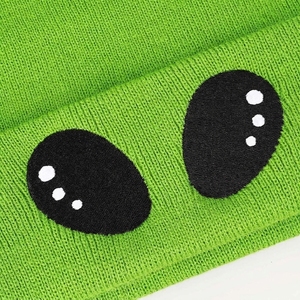 Gorro de Punto Personalizado con Lentejuelas Bordadas, Gorro de Invierno Cálido de Acrílico con Puño, Gorra de Calavera a Rayas Unisex, Moda Urbana OEM - Product Image 4
