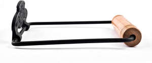 Portarrollos de Papel Higiénico Clásico de Madera con Marco de Metal Negro, Diseño Duradero para Montar en la Pared, para Uso en el Baño - Product Image 2